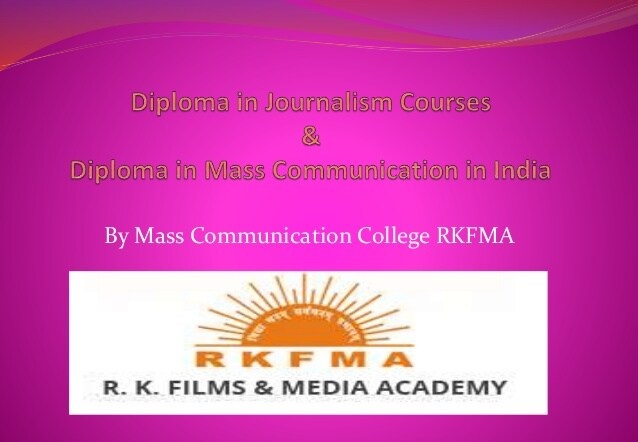 diploma in mass communication and journalism distance education